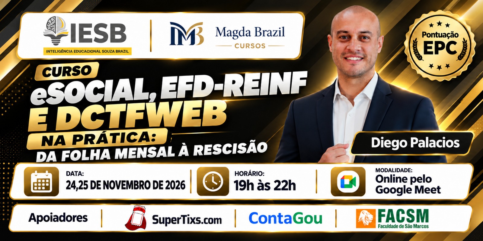 Imagem do curso CURSO eSOCIAL, EFD-REINF E DCTFWEB NA PRÁTICA: TRANSMISSÃO,  CONFERÊNCIA E CRUZAMENTOS
