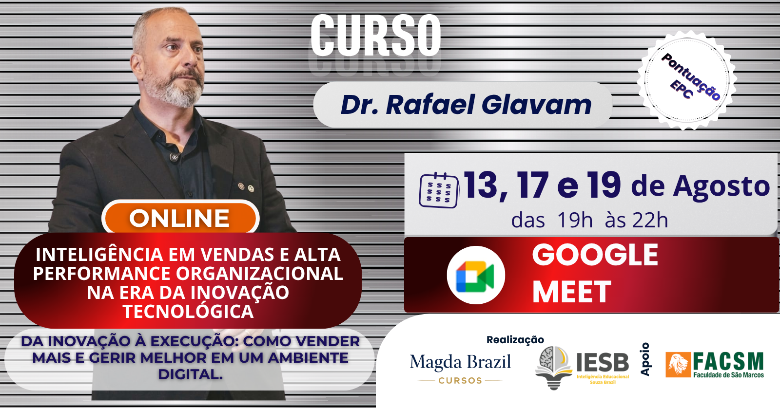 Imagem do curso CURSO INTELIGÊNCIA EM VENDAS E ALTA PERFORMANCE ORGANIZACIONAL NA ERA DA INOVAÇÃO TECNOLÓGICA