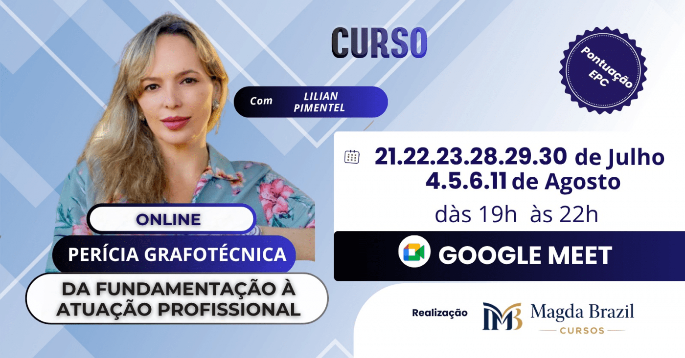 Imagem do curso CURSO PRÁTICO DE PERÍCIA GRAFOTÉCNICA - DA FUNDAMENTAÇÃO À ATUAÇÃO PROFISSIONAL- EAD