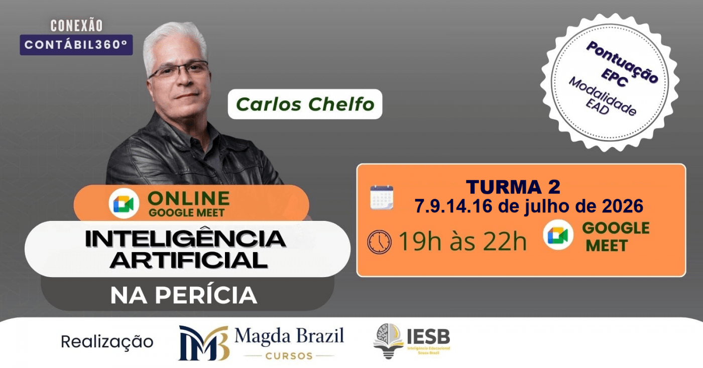 Imagem do curso CURSO PRÁTICO INTELIGÊNCIA ARTIFICIAL NA PERÍCIA 5.1 - Turma 2