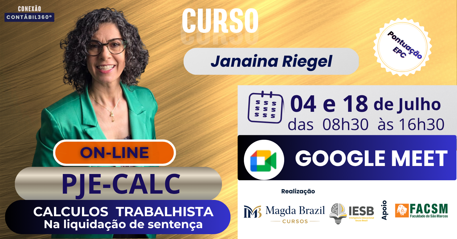 Imagem do curso CURSO PRÁTICO: PJE CALC - CÁLCULOS TRABALHISTAS NA LIQUIDAÇÃO DE SENTENÇA- EAD