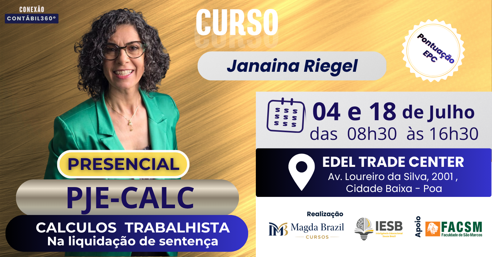 Imagem do curso CURSO PRÁTICO: PJE CALC - CÁLCULOS TRABALHISTAS NA LIQUIDAÇÃO DE SENTENÇA- PRESENCIAL
