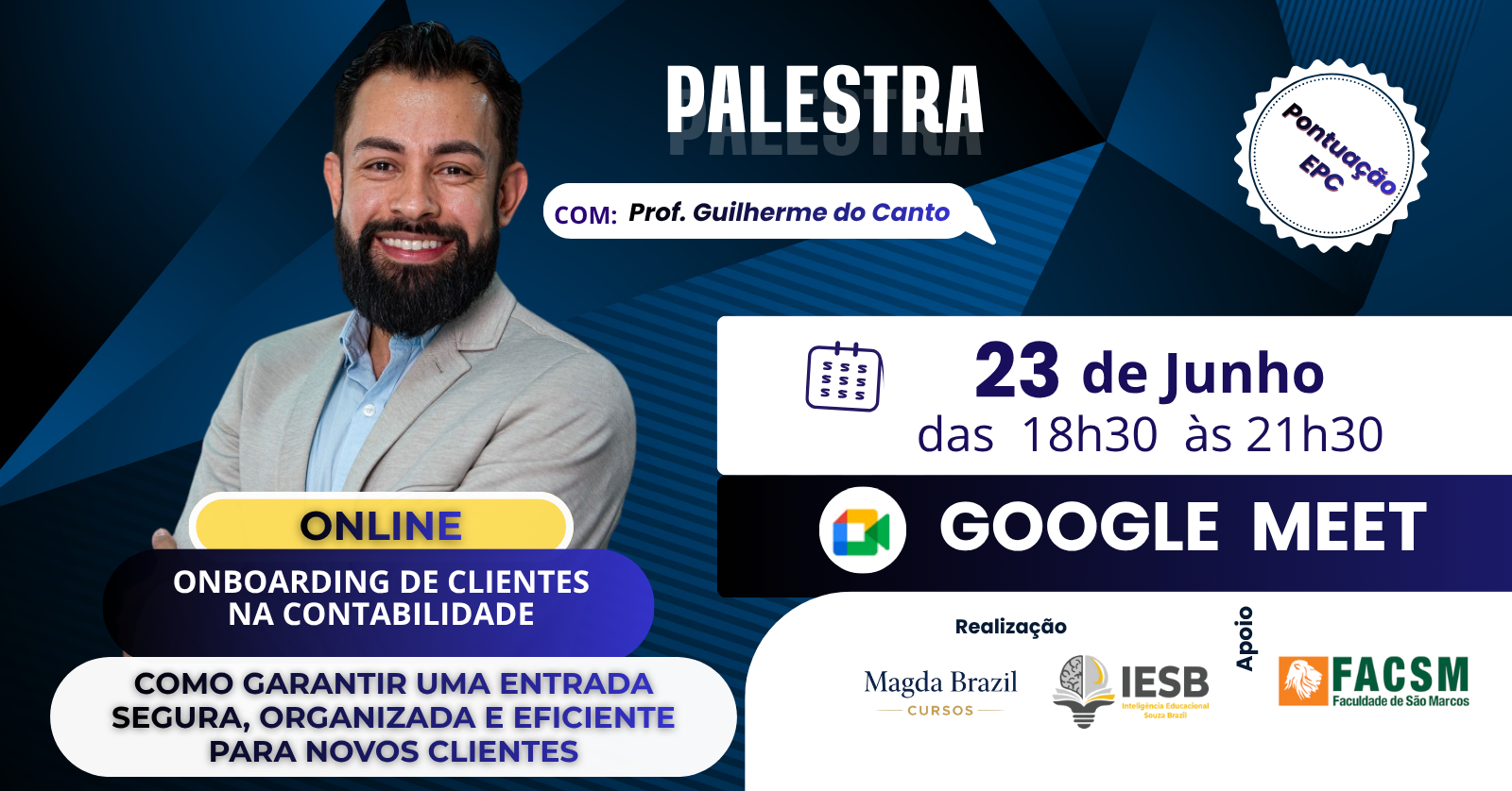Palestra   Onboarding de Clientes na Contabilidade  :Como garantir uma entrada segura, organizada e eficiente para novos clientes