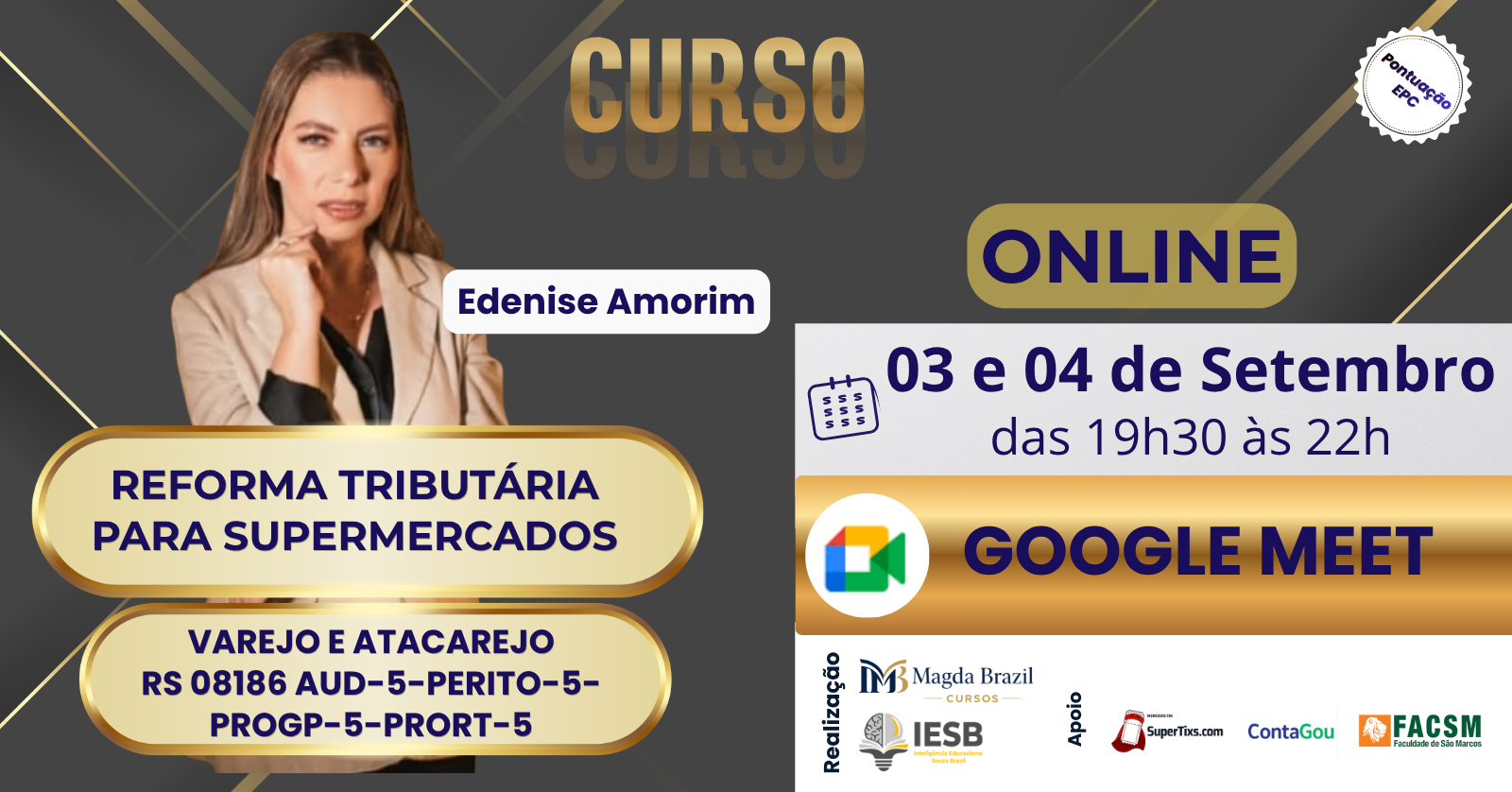 Imagem do curso REFORMA TRIBUTÁRIA PARA SUPERMERCADOS ( VAREJO E ATACAREJO) RS 08186 AUD-5-PERITO-5-PROGP-5-PRORT-5