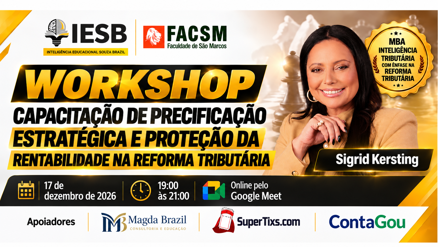 Imagem do curso WORKSHOP CAPACITAÇÃO DE PRECIFICAÇÃO ESTRATÉGICA E PROTEÇÃO DA RENTABILIDADE NA REFORMA TRIBUTÁRIA