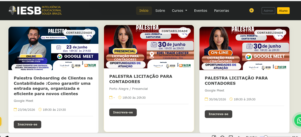IESB Está preparando seu site